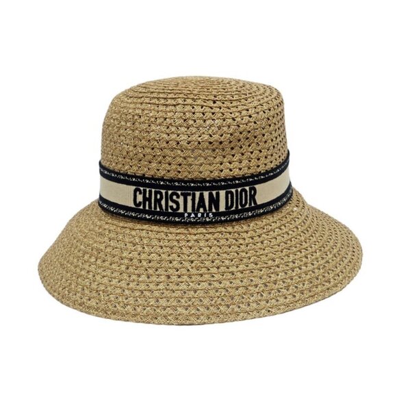 Dior D Bobby Wide Brim Hat 34 Dbp924 G153 Beige Black Size 57 Hat main image 4